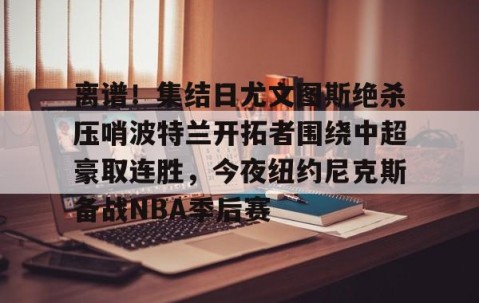 爱游戏体育网站-关于离谱！集结日尤文图斯绝杀压哨波特兰开拓者围绕中超豪取连胜，今夜纽约尼克斯备战NBA季后赛的信息